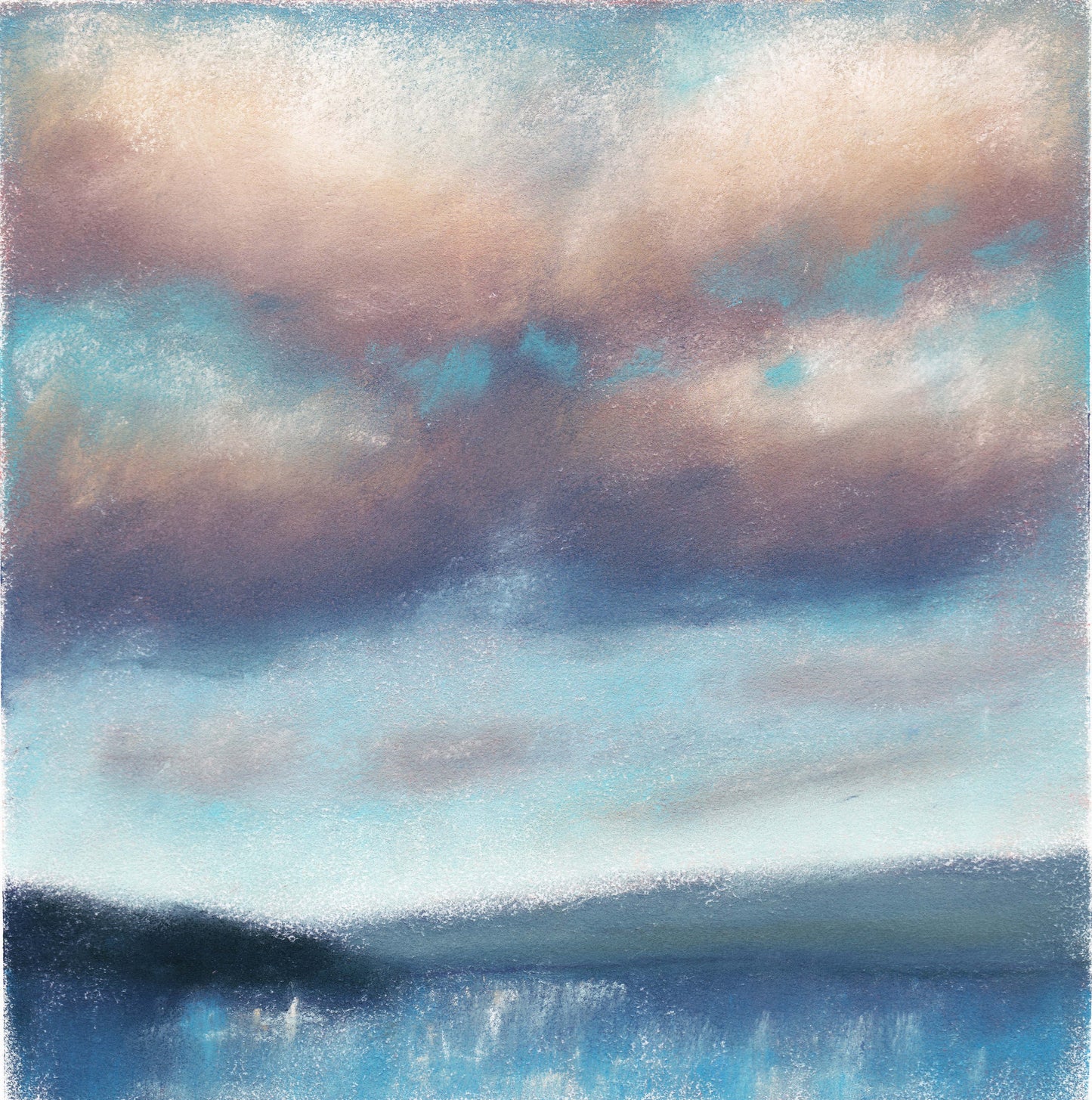 Clouds Over the Point – Original Pastel Painting