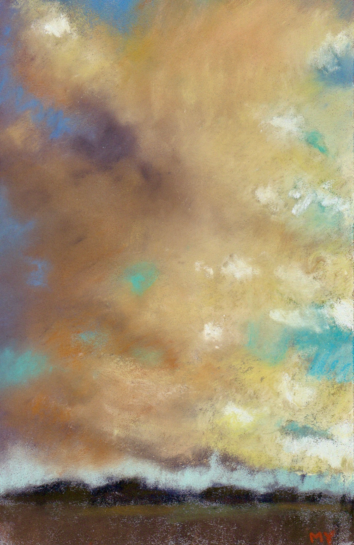 Late Summer Sunset - Original Pastel Painting