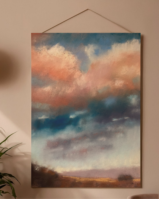 Pink Clouds Digital Art Print