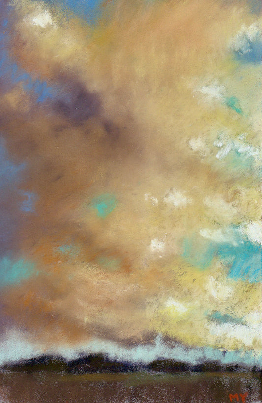 Late Summer Sunset - Original Pastel Painting